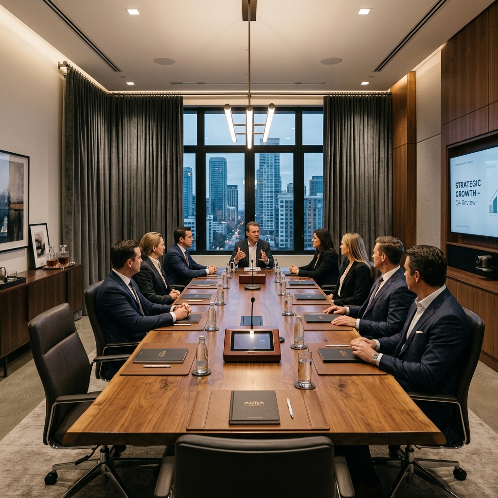 Soundproofing heavy custom panels in a luxury corporate conference VIP boardroom setting